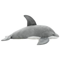 Minkštas žaislinis delfinas pilkas pliušinis