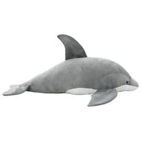 Minkštas žaislinis delfinas pilkas pliušinis
