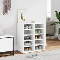 Spintelės batams 2vnt baltos 315x35x70cm apdirbta mediena