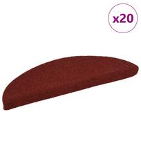 Laiptų kilimėliai lipnūs 20 vnt 56x17x3 cm bordo raudoni pusapvaliai