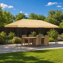Paviljonas su šoninėmis sienelėmis 6 x 3 m Kreminė