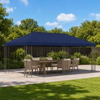 Paviljonas su šoninėmis sienelėmis 6 x 3 m Mėlyna