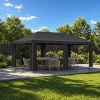 Sodo Paviljonas 6 x 3 m Antracito Poliesteris ir plienas 190
