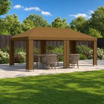 Sodo Paviljonas 6 x 3 m Taupe Poliesteris ir plienas 190