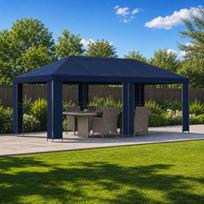 Sodo Paviljonas 6 x 3 m Mėlyna Poliesteris ir plienas 190