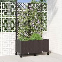 Sodo vazonas su treliu ir ratais Ruda 80 x 40 x 146 cm PP