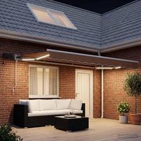 Rankinis markizės rėmas su LED Smėlio 5 x 3 m
