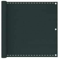 Balkono Ekranas Tamsiai žalia 90 x 1000 cm HDPE ir aliuminis