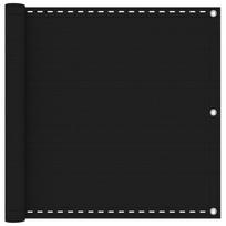 Balkono Ekranas Juoda 75 x 1000 cm HDPE ir aliuminis