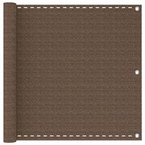 Balkono Ekranas Ruda 90 x 1000 cm HDPE ir aliuminis