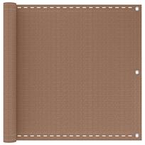 Balkono Ekranas Taupe 75 x 1000 cm HDPE ir aliuminis