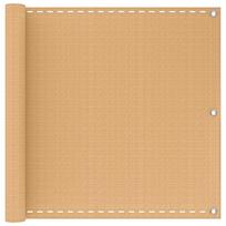 Balkono Ekranas Smėlio 90 x 1200 cm HDPE ir aliuminis