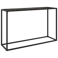 vidaXL Konsolinis staliukas, juodas, 120x35x75cm, grūdintas stiklas