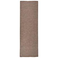 vidaXL Lauko kilimėlis, rudos spalvos, 80x250cm, plokščio pynimo