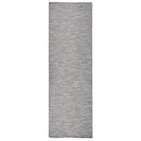 vidaXL Lauko kilimėlis, rudas ir mėlyna, 80x250cm, plokščio pynimo