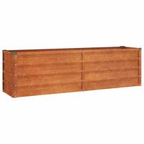 vidaXL Aukštas sodo lovelis, rūdžių, 160x40x45cm, Corten plienas