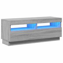 vidaXL Televizoriaus spintelė su LED, pilka ąžuolo, 100x35x40cm