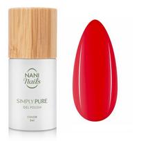 NaniNails Simly Pure gelinis nagų lakas, stingstantis UV / LED lempos šviesoje atspalvis Fresh Red 5 ml