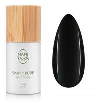 NaniNails Simly Pure gelinis nagų lakas, stingstantis UV / LED lempos šviesoje atspalvis True Black 5 ml