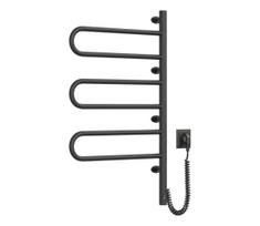 Elektrinis pasukamas rankšluosčių džiovintuvas su termostatu FOUETTE 120W 80x49 cm juodas