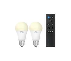 Rinkinys 2 LED dimeriuojamos lemputės A60 E27/9W/230V 2700K Wi-Fi + nuotolinis pultas - WiZ