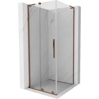 Dušo kabina Mexen Velar L 871-120-120-03-60, kvadratinė, be padėklo, 120 cm x 120 cm x 200 cm, aukso sp./skaidrus