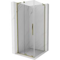 Dušo kabina Mexen Velar L 871-120-120-03-50, kvadratinė, be padėklo, 120 cm x 120 cm x 200 cm, aukso sp./skaidrus