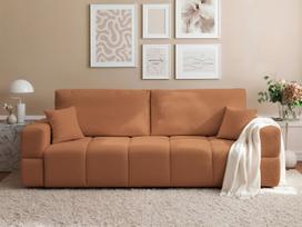 Sofa BUENO su miego funkcija ir patalynės dėže Spalvos: Centaur 06 (Oranžinė)