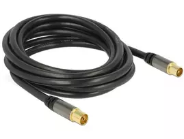 Koaksialinis kabelis DeLOCK 88924 IEC RG-6/U 3 m Juodas