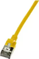 Tinklo kabelis LogiLink Slim U/FTP CQ9027S RJ-45 Cat6a 0,5 m geltonas
