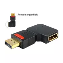 Adapteris DisplayPort DeLOCK 65377, 90° kairėn, juodas