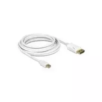 DisplayPort kabelis DeLOCK 83481 Mini DisplayPort 1 m Baltas