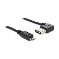 USB laidas DeLOCK 1m USB 2.0 A - micro-B vyriškas/vyriškas Juodas