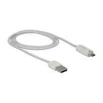 USB laidas DeLOCK 1 m USB 2.0 USB A Micro-USB B baltas