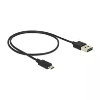 USB laidas DeLOCK 83845 USB 2.0 0,5 m USB A Micro-USB B juodas