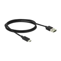 USB laidas DeLOCK 83844 USB 2.0 1 m USB A Micro-USB B juodas