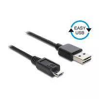 DELOCK laidas EASY-USB 2.0 Type-A kištukas > USB 2.0 Type Micro-B kištukas 50 cm juodas