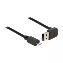 USB laidas DeLOCK 85203 USB 2.0 0,5m USB A Micro-USB B juodas