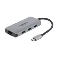DeLOCK 63252 USB-C dokas su Gigabit Ethernet ir PD įkrovimu