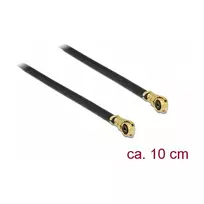 DeLOCK 89642 koaksialinis antenos laidas su MHF4/HSC kampiniu kištuku ir MHF4/HSC kampiniu kištuku, 1,13, 0,1 m, juodas