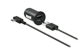 Garmin Car Connection Cable Cigarette Lighter to 2x USB-A+C 4 m