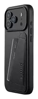 Mujjo Wallet Leather Case for iPhone 17 Pro Max su MagSafe (Juoda)