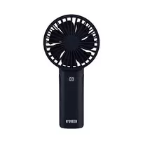 N'OVEEN F120 nešiojamas stalinis ventiliatorius su įkraunama baterija, USB, 1200 mAh, 3 greičiai, baltas
