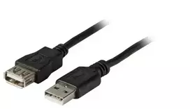 EFB Electronics USB ilginimo kabelis - USB 2.0 Type-A kištukas į lizdą - 0,5 m - Juoda