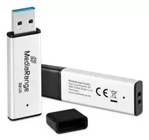 MEDIARANGE MR1900 USB 3.2 32GB atmintukas, juodas, be dangtelio, ištraukiamas