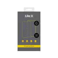 iLike Apple iPhone 12/12 Pro 2.5D Silk Print Full Cover Glass Screen Protector - Juodas