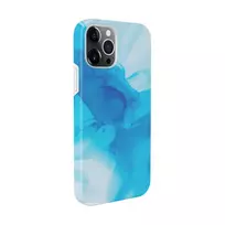 Evelatus Apple iPhone 12 Pro Max Premium Silicone Case Customized Print Blue