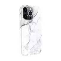 Evelatus Apple iPhone 14 Pro Max Premium Silicone Case Customized Print Marble White