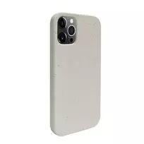 iLike Apple iPhone 12 Pro Max Silicone Case Eco Print Design White