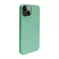 iLike Apple iPhone 14 Silicone Plastic Case Eco Print Design Flower Green